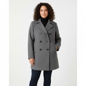 🌟St. John’s Bay Charcoal  wool mix double breasted peacoat women’s XL